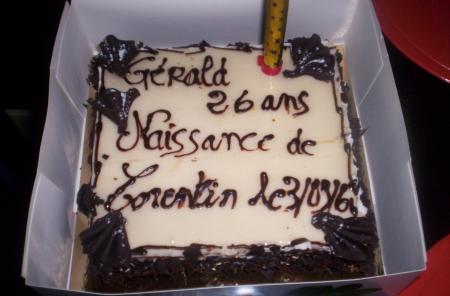 gateau d'anniv de gg /naissance corentin